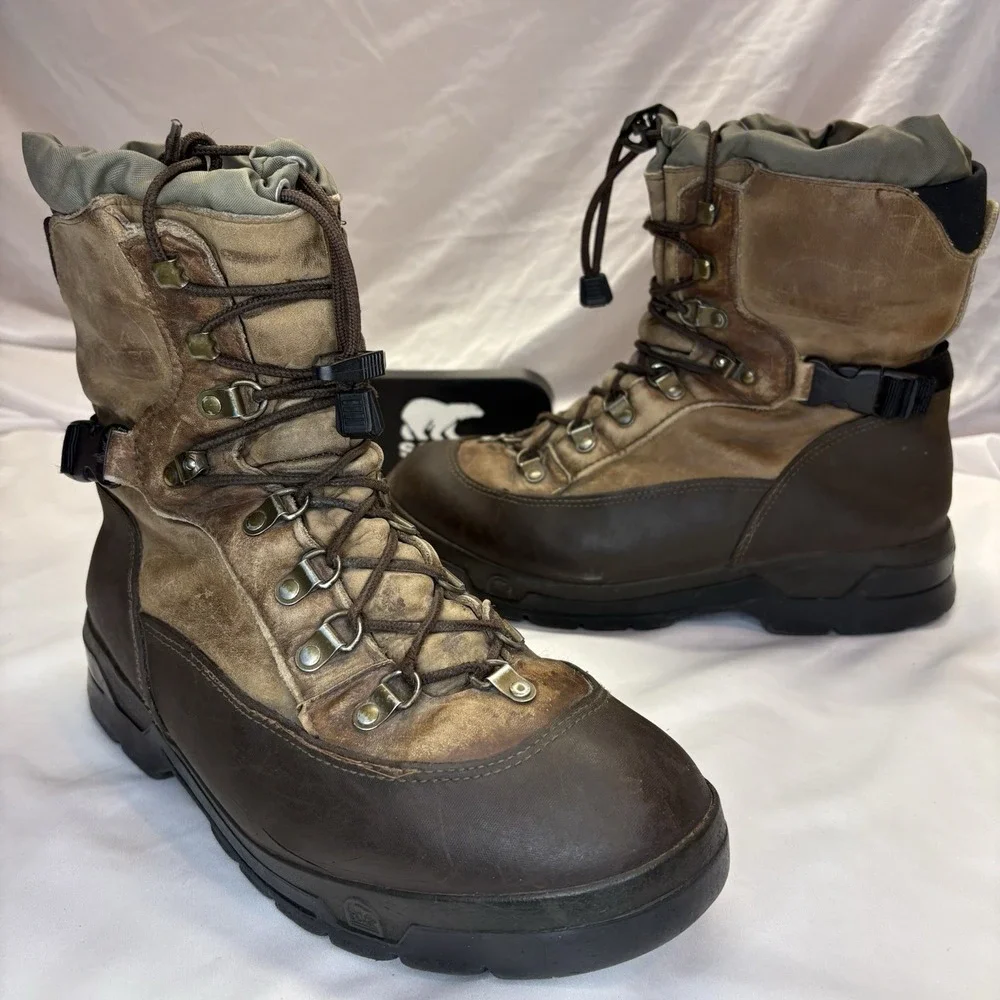 Sorel Conquest Boots Mens 10 M Waterproof Insulated Leather Winter Snow Tan